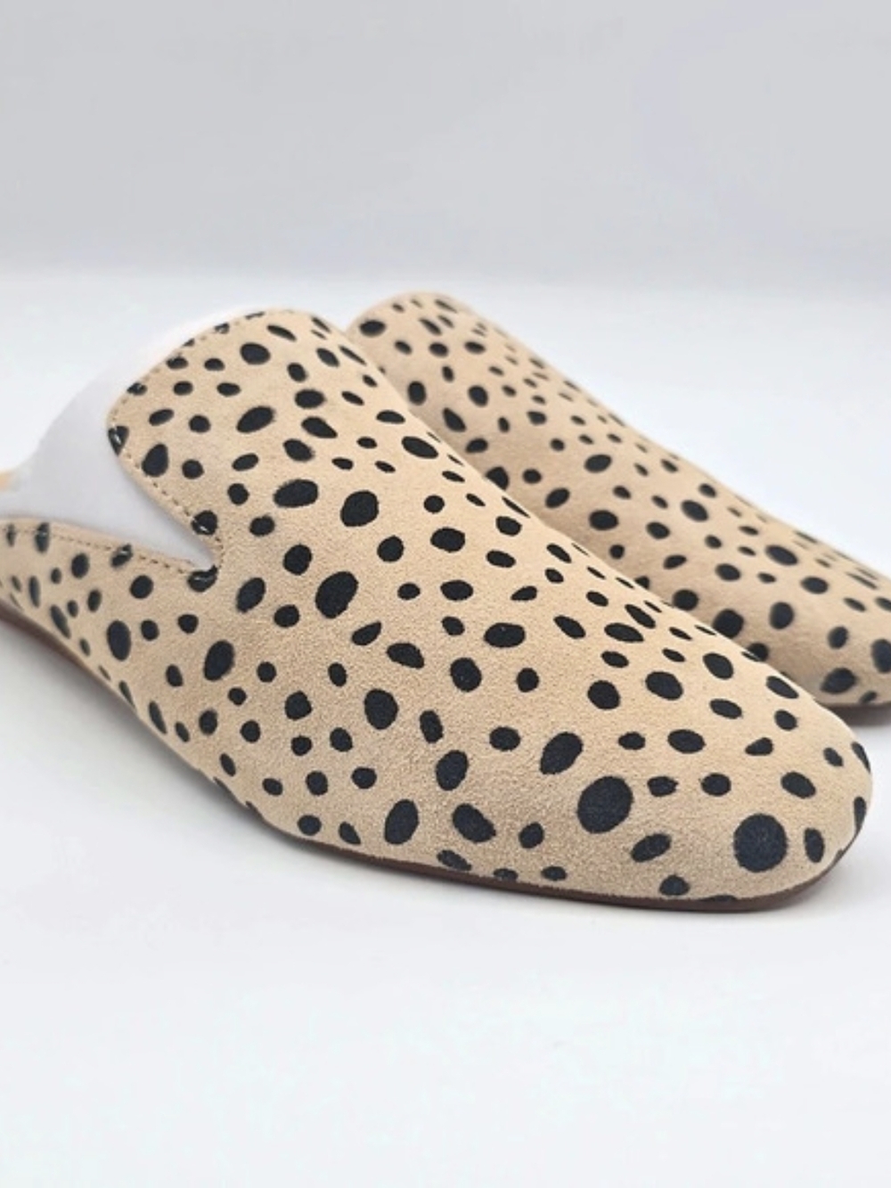 Dolce Vita Bree Leopard Print Suede Mules US 5 NWT